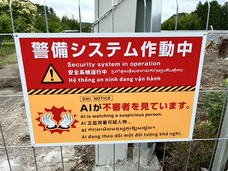 多言語の防犯看板の設置も実施します